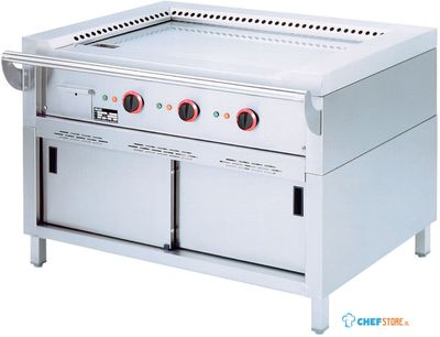 Diamond Elektrische "Teppanyaki" plaat, 3 zones (3x 4,7 kW), op kast | TPE3-15 1