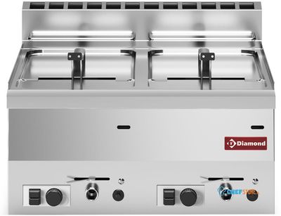 Gasfriteuse - 2 Kuipen 8 Liter -Top- - Diamond G60/F16-6T-N 1