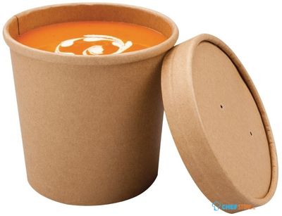 Colpac magnetronbestendige kraft soepkommen recyclebaar 350ml (500 stuks)