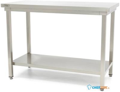 Maxima Werktafel RVS - 100 X 60 cm - Verstelbare Hoogte - met Onderschap - 09300956