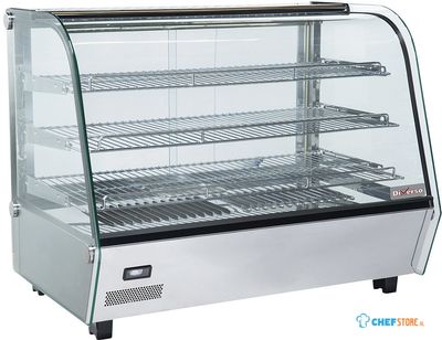 Diverso By Diamond Verwarmde Tafelvitrine, 3 Niveaus, Gebogen Glas - WR-VH16-G6 1