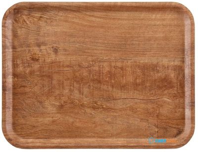 Cambro Madeira gelamineerd dienblad bruin olijf 43cm | DR584