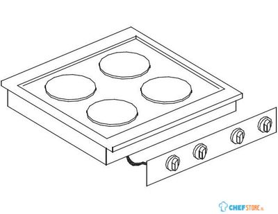 El. Kookunit 4 Pl. | Combisteel | 7266.0030 1