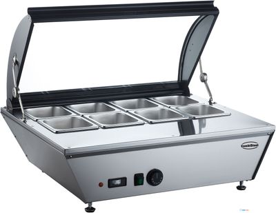 Warmhoud Opzetvitrine | 8x 1/6 GN | Combisteel | 7487.0085 1