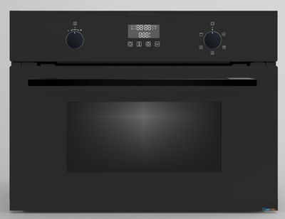 Exquisit Inbouw Combi Oven / Nis 45 / Netto 43 Liter / 50 250 Graden / 6 Programma's / Knopbediening / LED Display / Rooster / Draaiplateau 36 5 cm - EBM4542BLACK 1