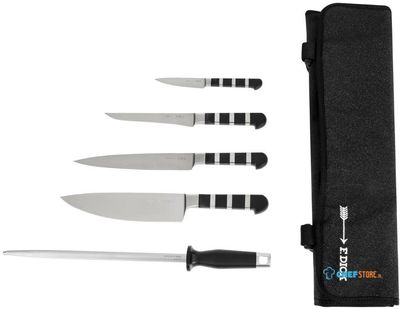 Dick 1905 5-delige set volstalen koksmessen met foedraal | S901