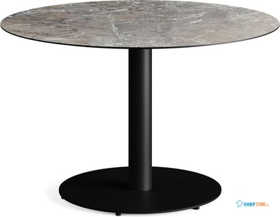 Feros 1310115120 Urban - Dining tafel frame zwart + Galaxy Marble HPL Tafelblad Ø120 cm