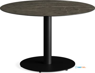 Feros 1310116120 Urban - Dining tafel frame zwart + Midnight Marble HPL Tafelblad Ø120 cm