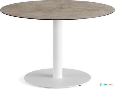 Feros 1310213120 Urban - Dining table Wit frame + Moonstone HPL Tafelblad Ø120 cm