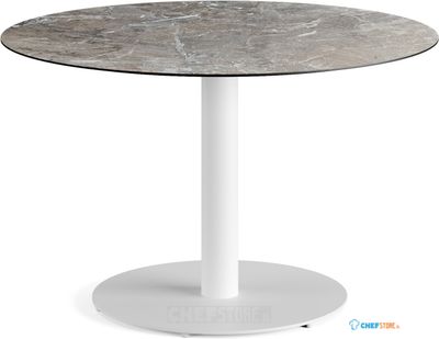Feros 1310215120 Urban - Dining table Wit frame + Galaxy Marble HPL Tafelblad Ø120 cm
