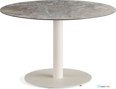 Feros 1310315120 Urban - Dining tafel frame zand + Galaxy Marble HPL Tafelblad Ø120 cm