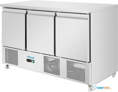 Polar UA090 U-Series Geventileerde 3-Deurs Saladette 400L