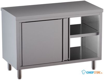 Diamond TAP167-SA1 Neutrale werktafelkast, schuifdeuren, centrale doorgeefopening