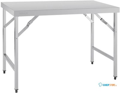 Inklapbare Rvs Werktafel | 120cm | Vogue | CB905