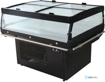 KOELEILAND Met GLASDEKSEL 1.3 - Combisteel 7090.0025 1