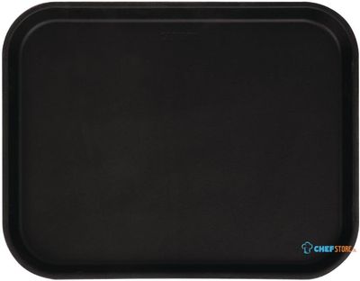 Cambro Camtread rechthoekig antislip glasvezel dienblad zwart 45,7cm | CT277