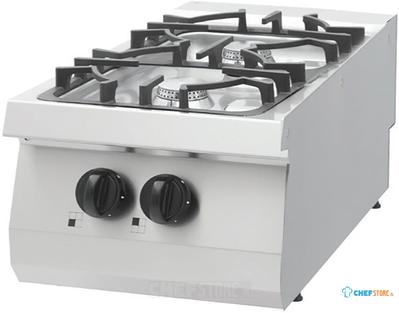 Maxima Heavy Duty Kookplaat - 2 Pitten - Enkel - 70 cm Diep - Gas - 09396001