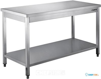 SARO Roestvaststalen Tafel Gedemonteerd met Legbord 600 mm Diepte 2000 Mm - 456-6030 1