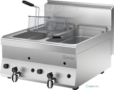 Bartscher Gas Friteuse 650 2x8L TG - 1152113 1