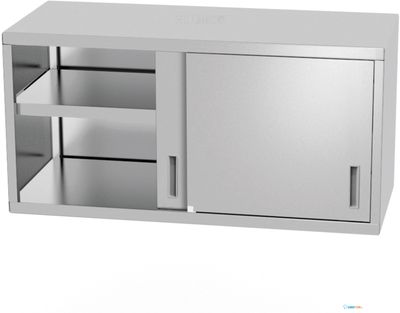 Wandmontagekast Met Schuifdeuren - Gelast - Diepte: 300mm. - HENDI - Profi Line - 800x300x(H)600mm - HENDI 814154
