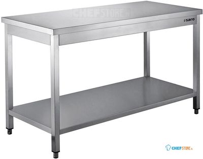 SARO Roestvaststalen Tafel Gedemonteerd met Legbord 600 mm Diepte 1200 Mm - 456-6005 1