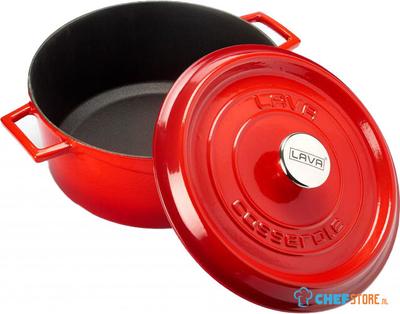 Lava Gietijzeren Braadpan Ø24 Rood, CombiSteel 7013.2900 1