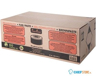 Brandpasta in Blik - 3 Uur Brandtijd - 72x 200 gram - CaterFlame 685072 1