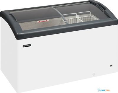Elcold DIEPVRIESKOFFER met GEBOGEN GEBOGEN GLAZEN GLIJDEKSELS - FOCUS 131