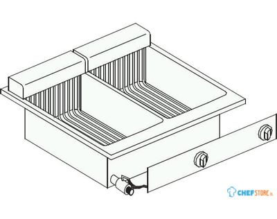 El. Friteuse 2X10 L - Combisteel 7266.0080 1