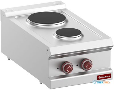 Elektrische Kookplaat 2 Ronde Platen -Top- - Diamond E7/2P4T-N 1