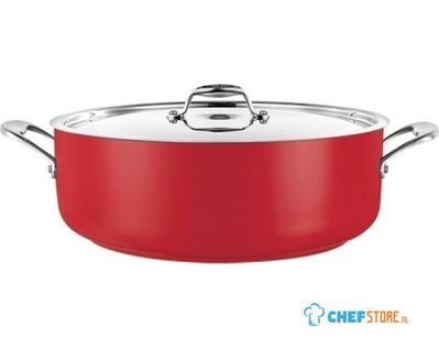 Pujadas Kookpan Laag Ø24cm, 3,9 liter, RVS, 720586 1