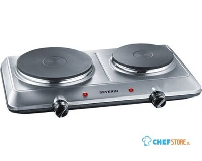 Elektrische Kookplaat dubbel | 1x ⌀15cm en 1x ⌀18cm | 1000 en 1500 W | Severin DK 1014 1