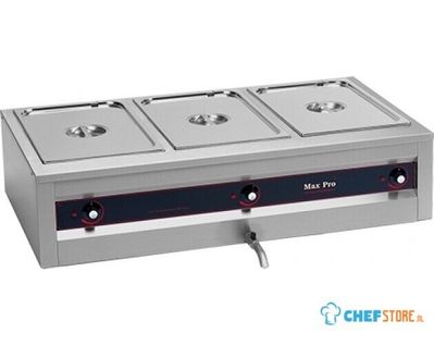 Bain Marie Gn 1/1X3-200Mm | MaxPro | 921252 1