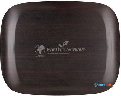 Roltex Wave dienblad donker houtnerf 46x36cm |  DS030