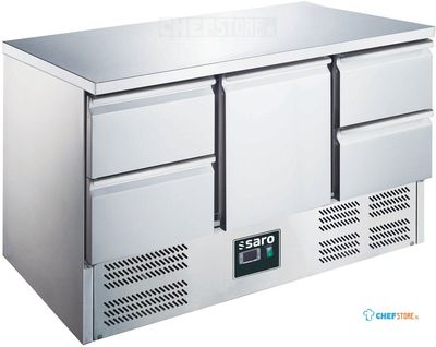 SARO Gekoelde Werkbank met Deur en Lades Model ES 903 S/S TOP 1/4