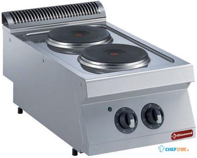 Diamond Elektrisch kookfornuis met 2 ronde platen -TOP- | E17/2P4T-230/3--N 1