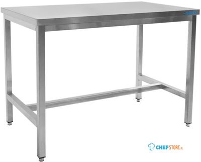 SARO Roestvast Stalen Tafel Zonder Onderblad 700 mm Diepte 1400 Mm - 700-1025 1