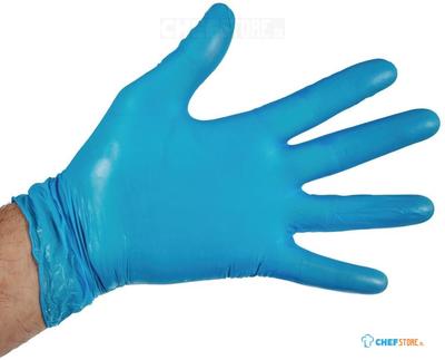 Vinyl Handschoenen Blauw | Poedervrij | L | Vogue | CF403-L