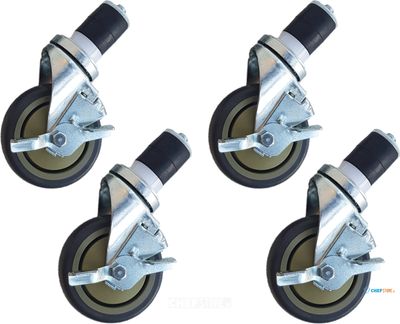 Maxima Wielen voor Werktafel - met Rem - 5 Inch / 12.7 cm - 09300937