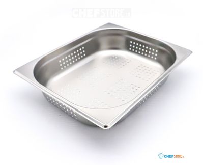 Maxima Gastronorm Bak - 1/2 GN - 6,5 cm Diep - RVS - Geperforeerd - 09367611