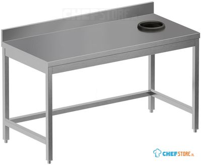 Diamond TS1270D-ST6 Afdruimtafel met afvalgat + achteropstand