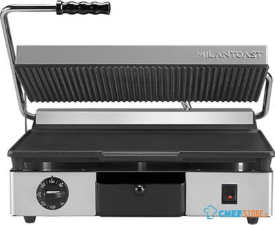 MilanToast Contactgrill Glad/Geribbeld - 420077