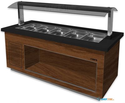 SARO Saladebar Model PREMIUM LINE SB K 230 Okkernoot - PREMIUM LINE- SB-K 230 OKKERNOOT
