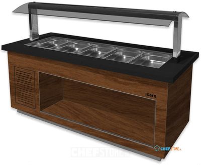 SARO Warm Buffet Model PREMIUM LINE SB H 230 Okkernoot - PREMIUM LINE SB-H 230 OKKERNOOT
