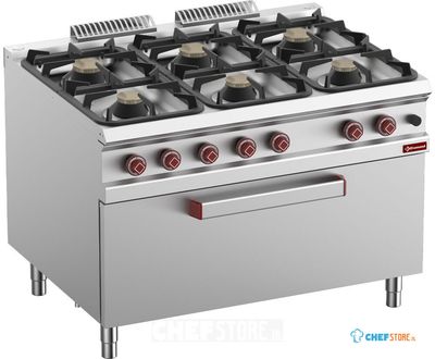 Fornuis Met 6 Branders "MAXI" Gasoven - Diamond G9/6BFM12-N 1
