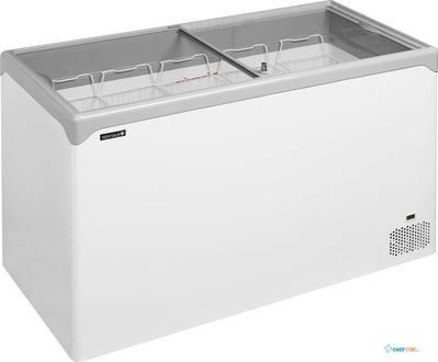 Elegante Diepvrieskist met Vlakke Glazen Schuifdeksels - NIC401SC