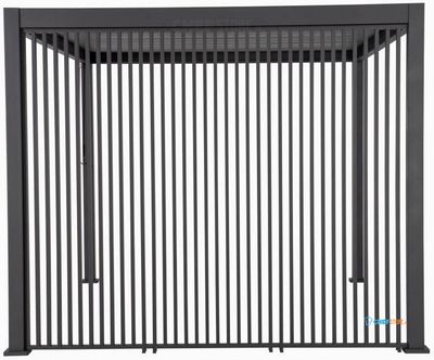 BEST Zijwand Louvre Verticaal 113cm (voor Cadiz Wand 360cm) - 514432 1