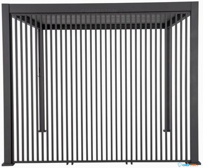 BEST Zijwand Louvre Verticaal 123cm (voor Cadiz Wand 400cm) - 514433 1