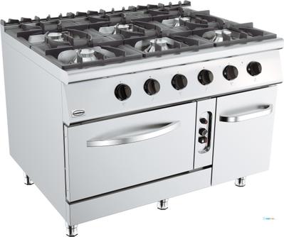 BASE 900 GASFORNUIS 6 BR. Met GASOVEN - Combisteel 7178.3025 1