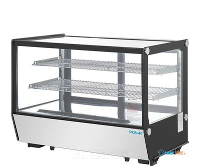 Polar G-Series Aanrecht Model Display Koelkast Zwarte Vierkante Glas 160Ltr - PG004